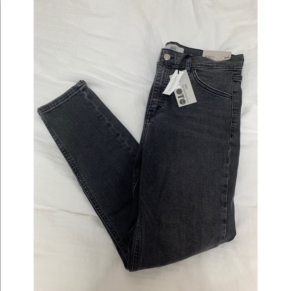 Topshop Jamie High Waist Jeans Faded Black NWT - Picture 1 of 3